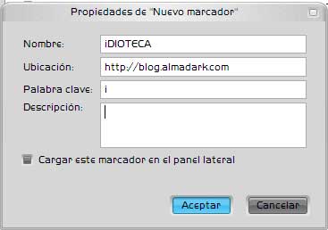 Marcadores en firefox